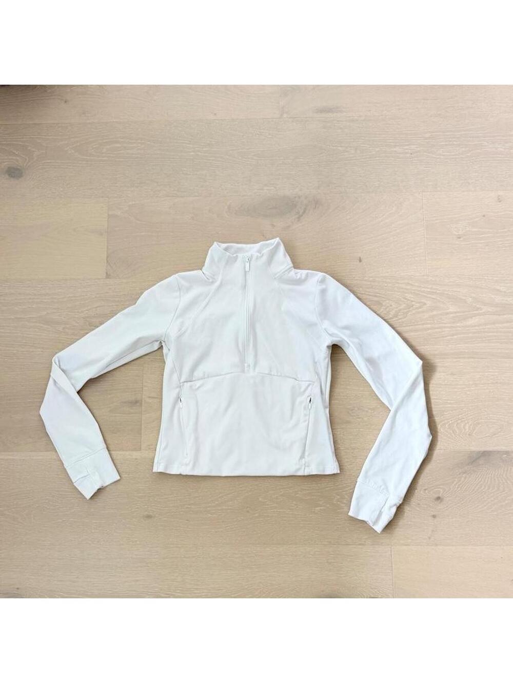 All in Motion White Full Zip Athletic Jacket Size Small